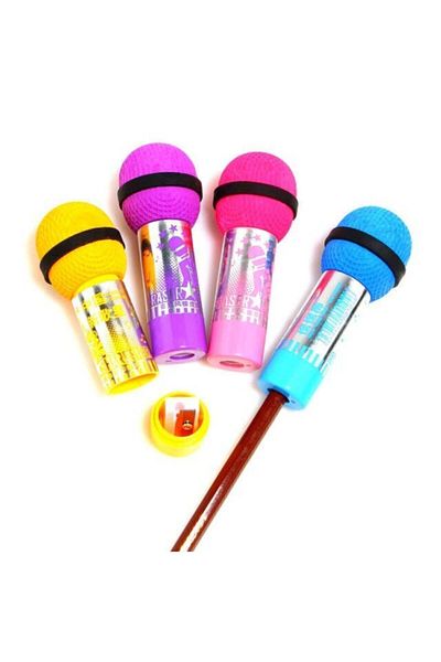 UNICUS Wx-99062 Model Microphone Eraser and Pencil Sharpener Set