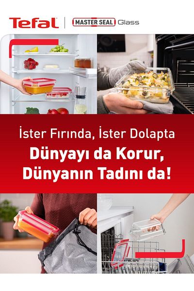 TEFAL N10410 Masterseal Bakable Glass Storage Container 1.3 L