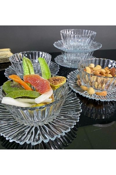 adana avm 12 Piece Plain Snack Bowl and Presentation Set