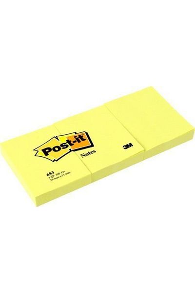 Post-it 3m Post-it 653 38*51 100 Yp Παστέλ Κίτρινο 3 Τεμάχια