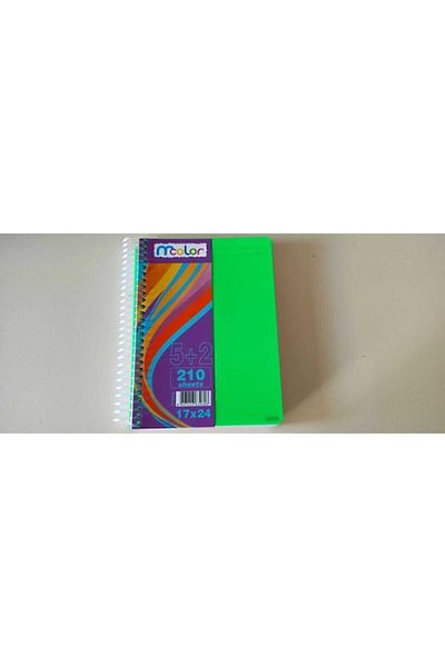 mcolor 5 2 210 Sheets Spiral Notebook Green,red,blue