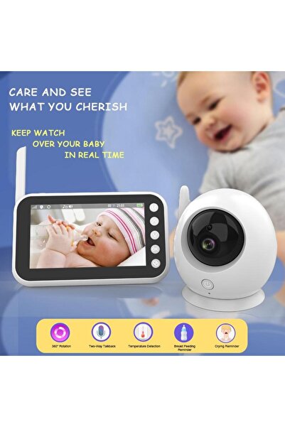 Fillikutum 4.3 Inç Lcd Kablosuz Wireless Oda Sıcaklığı Kontrollü Akıllı Bebek...