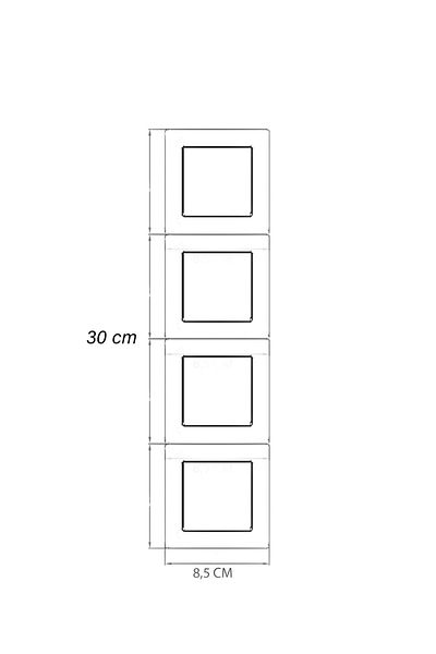 YTE 10 Pieces White Mono Despina Frame