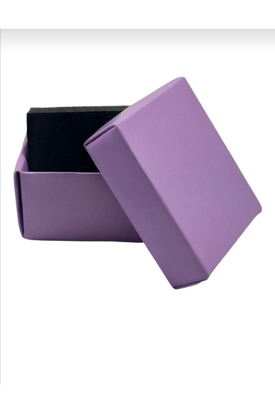 BURAKKUTU Lila Karton Takı Yüzük Kutusu 50 Li Paket (İÇİ SÜNGERLİ)