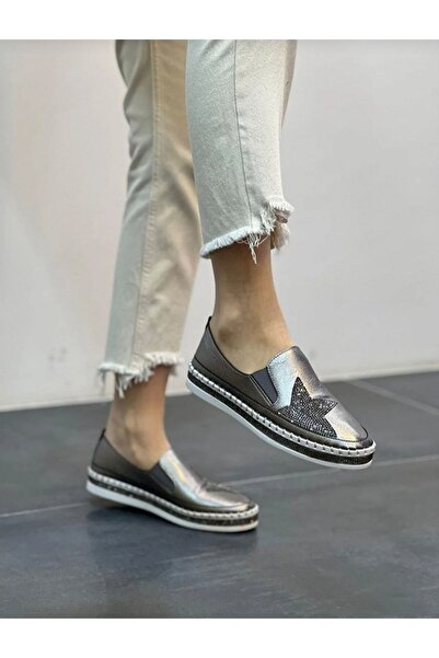 BRGL Kadın Ortopedik Taban Taşlı Espadril Ayakkabı