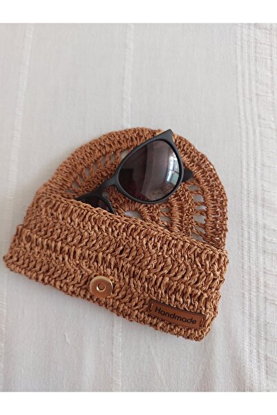 Handmade Örgü Çanta/kağıt Ip/el Yapımı Gözlük Kılıfı