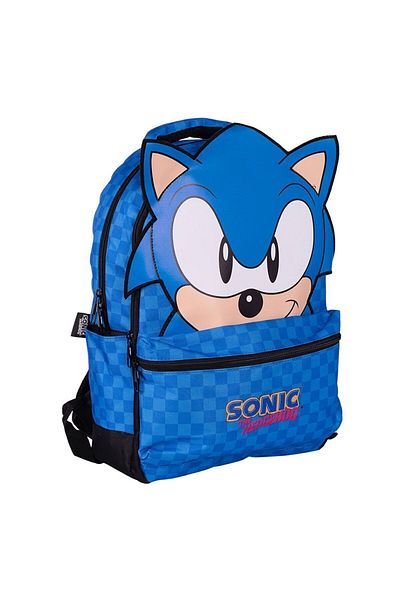 Sonic Geantă de școală tridimensională albastră