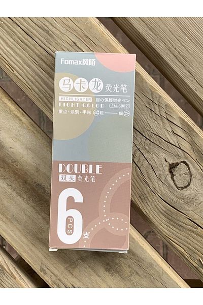 fomax 6 Color Pastel Double-Ended Highlighter