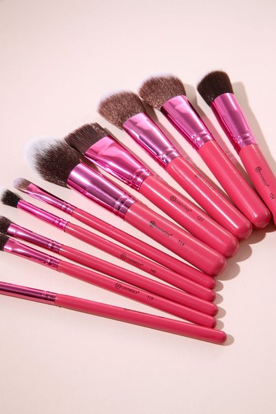 Bh Cosmetics 10'lu Pembe Makyaj Fırça Seti