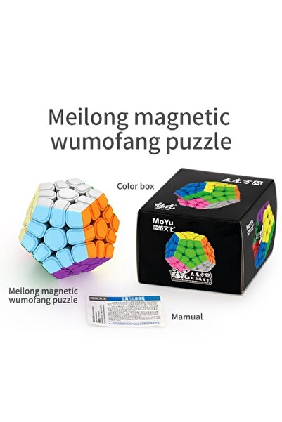 Başel Toys MOYU Megaminx Magnetic Cube - Juego de Puzzles with Stick