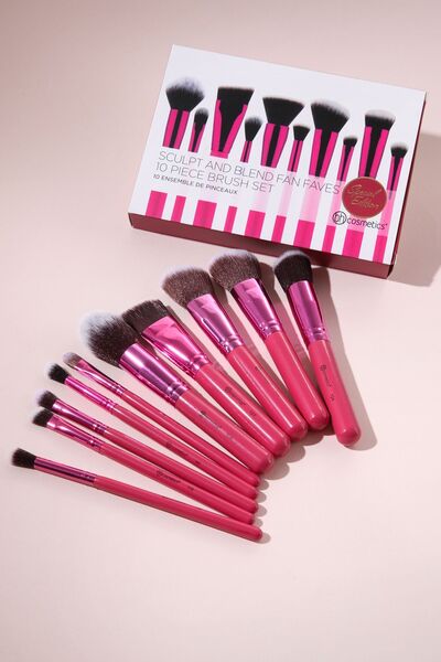 Bh Cosmetics 10'lu Pembe Makyaj Fırça Seti