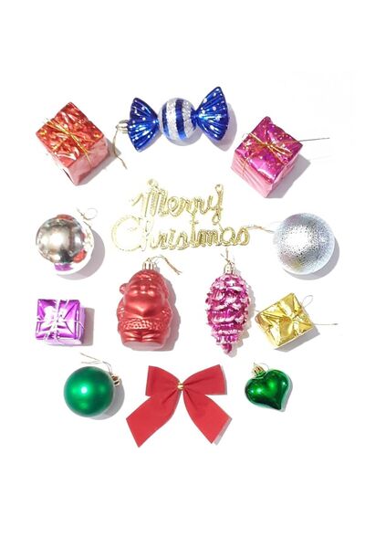 funworld Yılbaşı Yeni Yıl Süsü Çam Ağacı Süs Karışık 13'lü