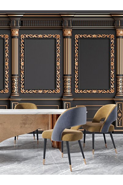 dreamwall Çerçeve Desenli Isı Ve Ses Yalıtımlı Sağlıklı Tekstil Duvar Kağıdı