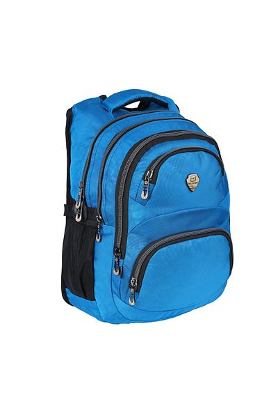 SYG Rucsac de școală ergonomic din țesătură cu căptușeală impermeabilă cu 5 compartimente 2226-A.Blue