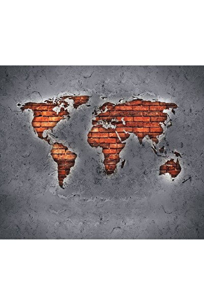 dreamwall Kabartma Sıva Kıta Harita Desenli Isı Ve Ses Yalıtımlı Sağlıklı Tekstil Duvar Kağıdı