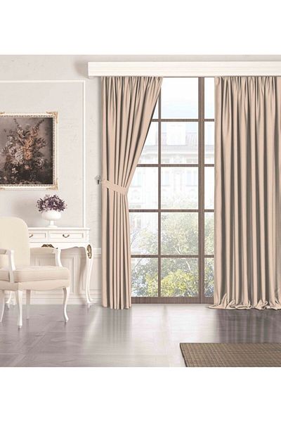 Karesi Blackout Blackout Sunshade Background Curtain Pleatless Single Wing