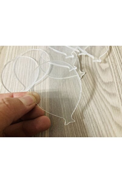 guluslazerkesim 25 Adet Şeffaf Balon Pleksi Boş Pleksi Şeffaf Balon 7 Cm