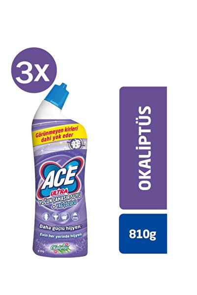 ACE Ultra Power Jel Kıvamlı Çamaşır Suyu Okaliptus 810g X 3 Adet