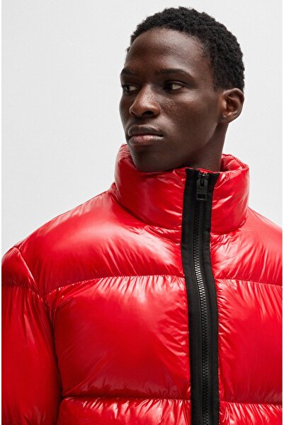 HUGO Men's Red Jacket - Regular Fit, Long Sleeve, Logo Detail 50523206 -693