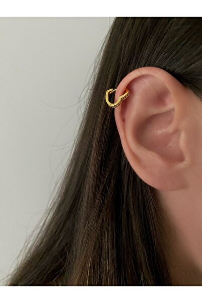Okkostore Kadın Kalp Detaylı Halka Tragus Piercing