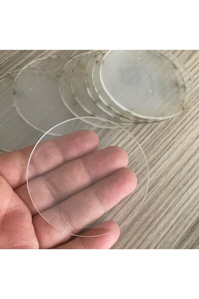 guluslazerkesim 25 Adet Şeffaf Pleksi 7 Cm Nişan ,nikah Hediyelik Boş Şeffaf ...