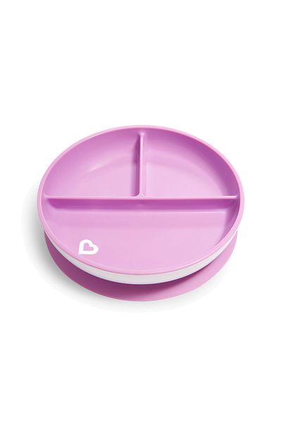 Munchkin Purple 6 Months+ Unisex Baby Fixed Vacuum Feeding Plate