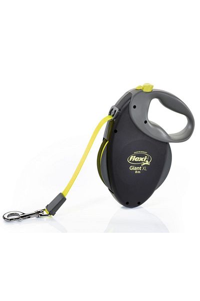 Flexi giant xl 8meters neon xlarge size ribbon collar with automatic lane large race dog extension max 50kg
