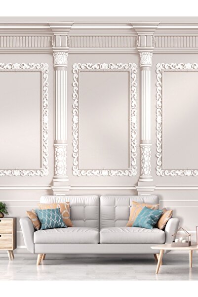 dreamwall Çerçeve Desenli Isı Ve Ses Yalıtımlı Sağlıklı Tekstil Duvar Kağıdı