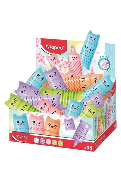 Maped Pastel Highlighter Mini Pen - Pack of 48 743605 -48-pkt