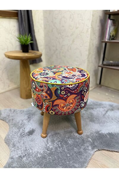 Asedia Miskin Naturel Retro Ahşap Ayak Uzatma Pufu Makyaj Koltuğu Tabure Baba...