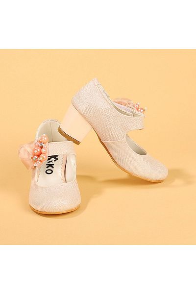 Kiko Kids 751 موديل فستان سهرة بناتي لامع بكعب 4 سم