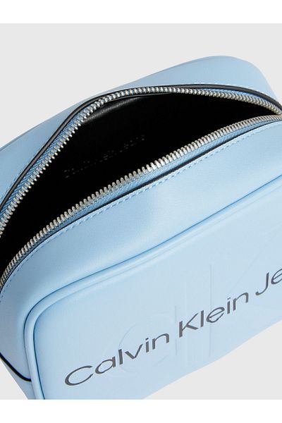 Calvin Klein Women's Brand Logo Adjustable Shoulder Strap Stylish Looking Blue Shoulder Bag Suitable for Daily Use