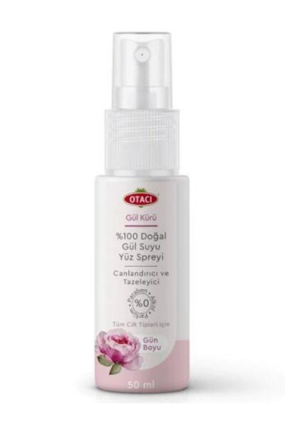 Otacı Gül Kürü Doğal Gül Suyu Yüz Spreyi 50 ml %100 Doğal