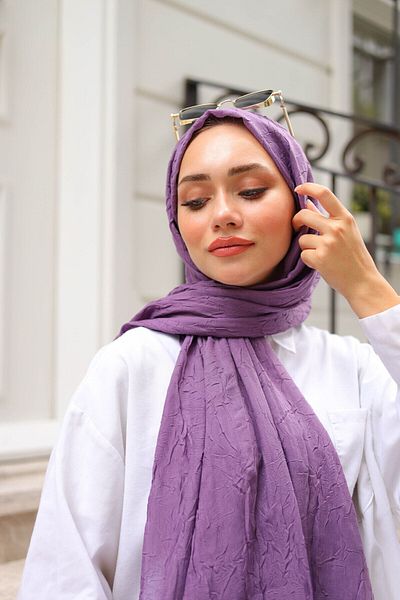shalby Bamboo Crash Shawl Lilac