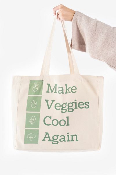 The Lycos Geantă de umăr și plajă din pânză „Veggies”.