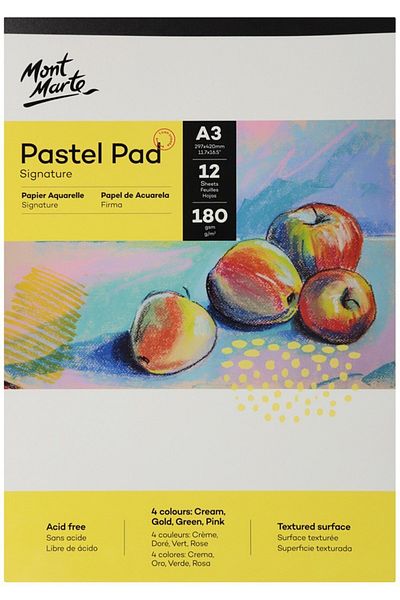 Mont Marte Signature 180gr A3 - MM Pastel Pad, 4 Colors Acid Free