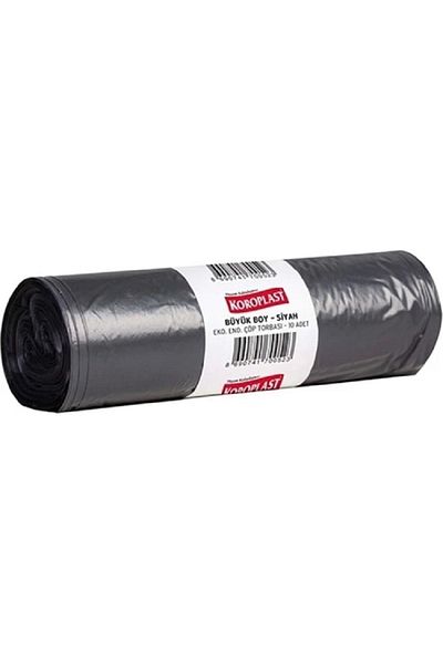 Koroplast Garbage Bag Black Large Size 10 Pieces 65 Cm X 80 Cm X 3 Pack