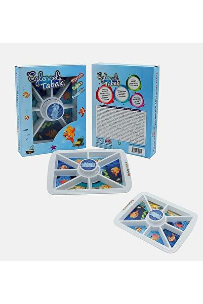 DERELİ MATBAA Çocuk Beslenme Mama Tabağı Akvaryum Temalı Eğlenceli Tabak Mela...