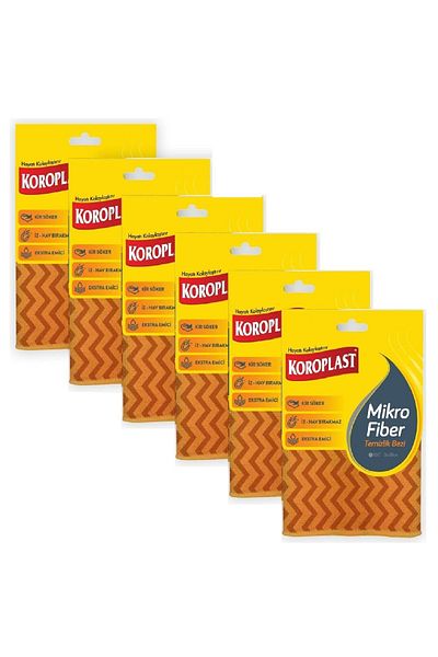 Koroplast Microfiber Cleaning Cloth x 6 Pack