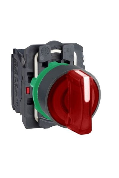 SCHNEIDER Xb5ak134m5 22 مم أحمر 2-0-1 زر مزلاج معدني 230 فولت