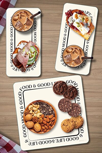 Decovetro Good Life 3-Piece Square Set - Glass Serving Plate