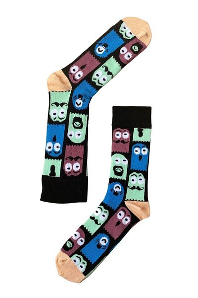 The Socks Company Мъжки черни чорапи 15kdcr106e-черни