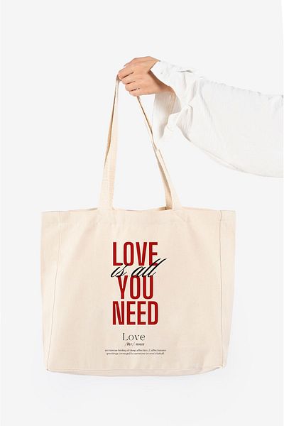 The Lycos Love is All You Need" Canvas Tote Shoulder And Beach Bag