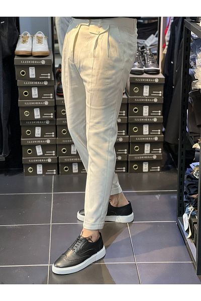 Score Michail Italian Design Fabric Trousers