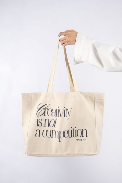 The Lycos "creativity" Canvas Tote Omuz Ve Plaj Çantası