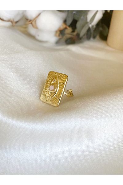 Aksesuar Gold Eye Steel Ring