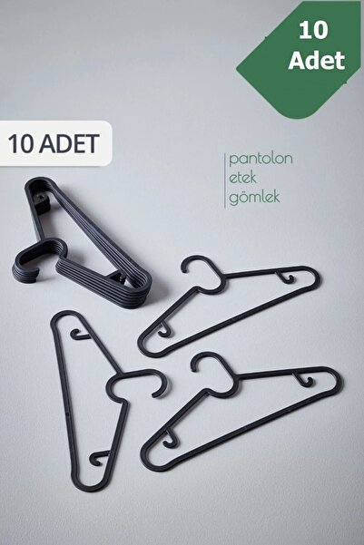 Omaş Household Product Plastik Elbise Askısı, 10 Adet.