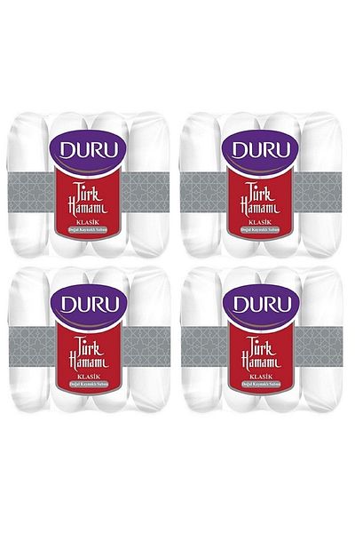 Duru Turkish Bath Classic Natural Source 16 Pieces Soap 4x50gr X 4 Pack