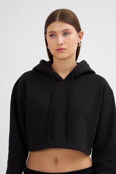 Looker Club Women's Crop Hooded Sweatshirts - Hoodie 2024523