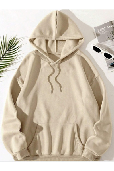 CAMİNHO DA LUA Unisex Bay/Bayan Oversize Özel Baskılı Bisiklet Yaka Pamuklu Sweatshirt